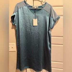 Melissa Nepton Barry Beach Blue Short Sleeve Dress-Med